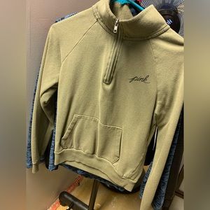 Women’s Olive Green PINK quarter zip